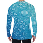 Water Drops Print Men's Long Sleeve T-Shirt