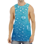 Water Drops Print Men's Muscle Tank Top