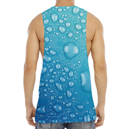 Water Drops Print Men's Muscle Tank Top