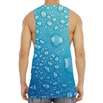 Water Drops Print Men's Muscle Tank Top