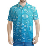 Water Drops Print Men's Polo Shirt