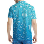Water Drops Print Men's Polo Shirt