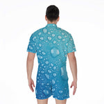 Water Drops Print Men's Rompers