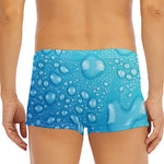 Water Drops Print Men's Short Boxer Briefs