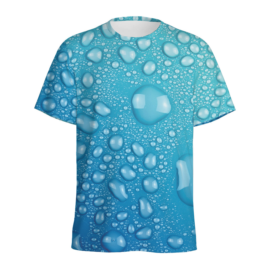 Water Drops Print Men's Sports T-Shirt