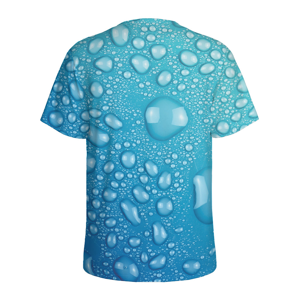 Water Drops Print Men's Sports T-Shirt