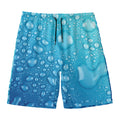 Water Drops Print Men's Swim Trunks