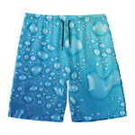 Water Drops Print Men's Swim Trunks