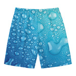 Water Drops Print Men's Swim Trunks