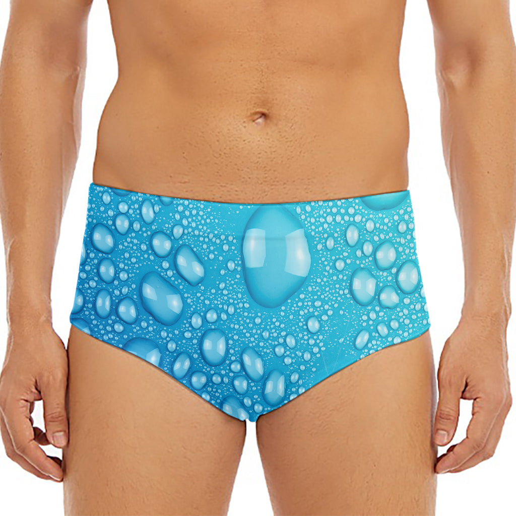 Water Drops Print Men's Triangle Swim Briefs