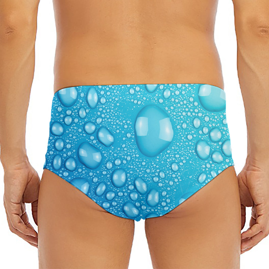 Water Drops Print Men's Triangle Swim Briefs