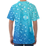 Water Drops Print Men's Velvet T-Shirt