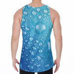 Water Drops Print Men's Velvet Tank Top