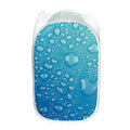 Water Drops Print Mesh Laundry Hamper