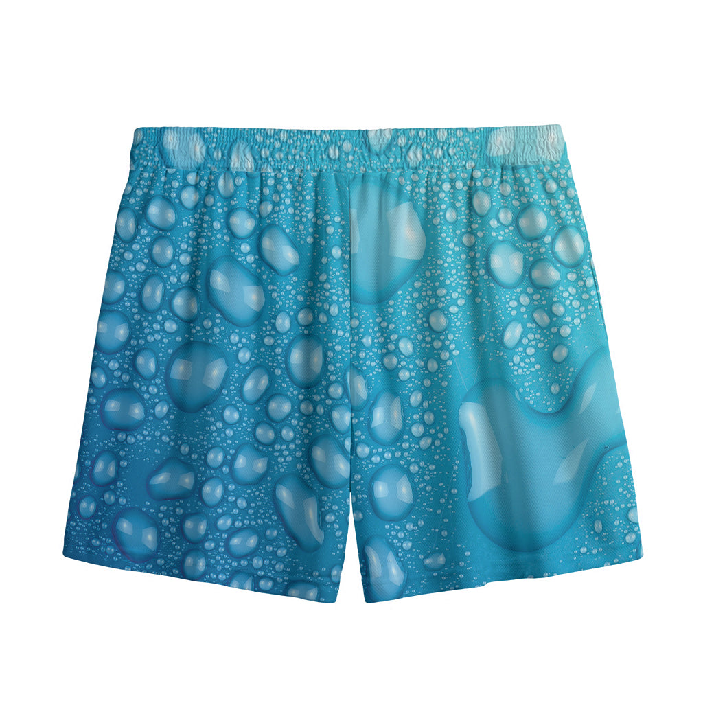 Water Drops Print Mesh Shorts