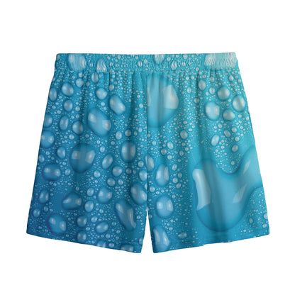 Water Drops Print Mesh Shorts