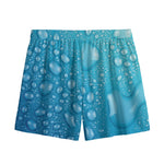Water Drops Print Mesh Shorts