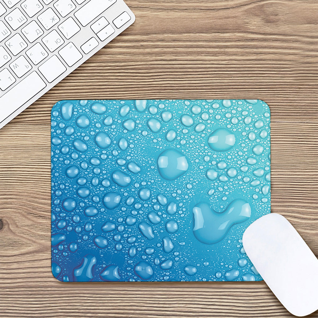 Water Drops Print Mouse Pad