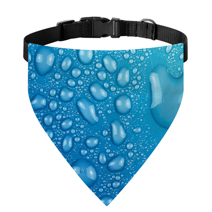 Water Drops Print Over The Collar Dog Bandana