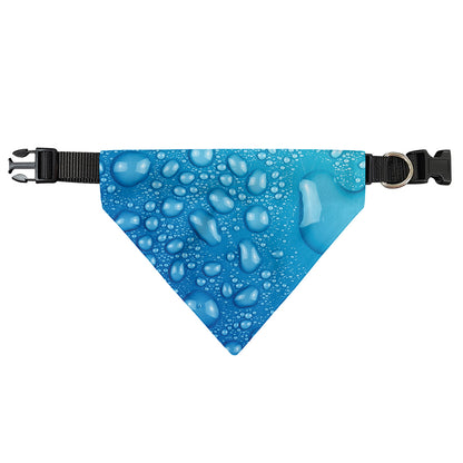 Water Drops Print Over The Collar Dog Bandana