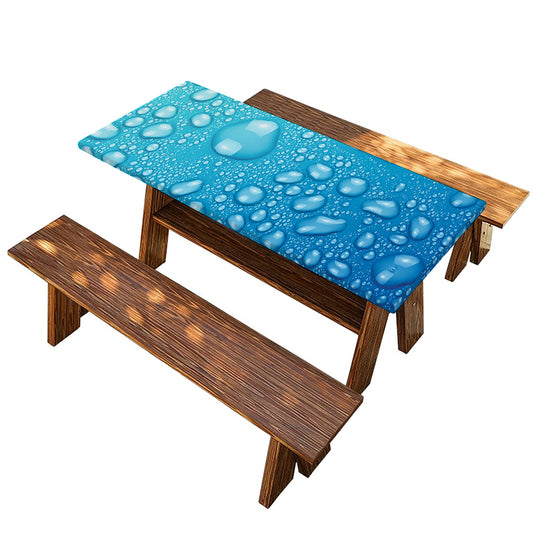 Water Drops Print Picnic Table Cover