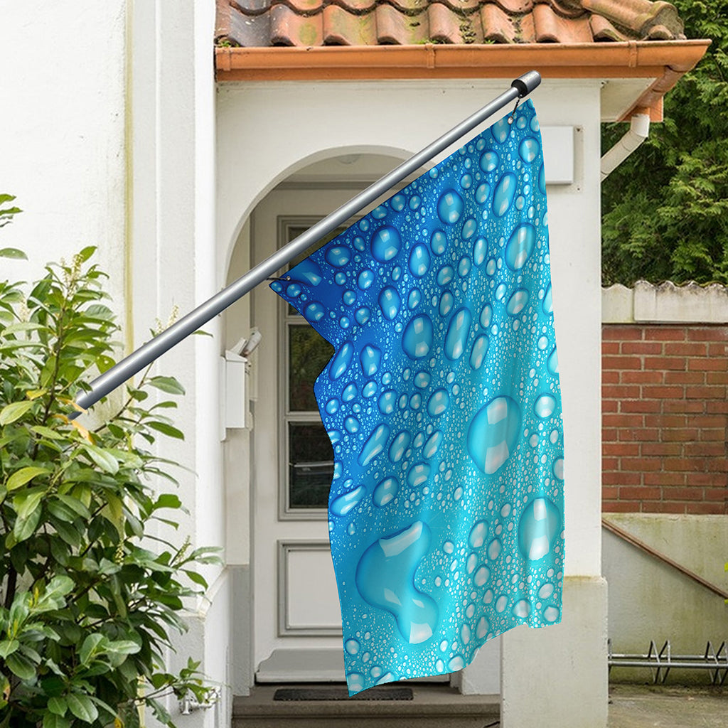 Water Drops Print Polyester Flag