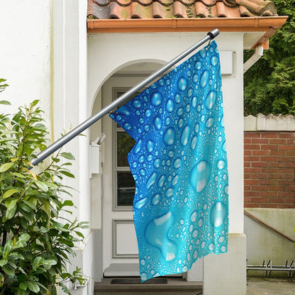 Water Drops Print Polyester Flag