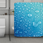 Water Drops Print Polyester Shower Curtain