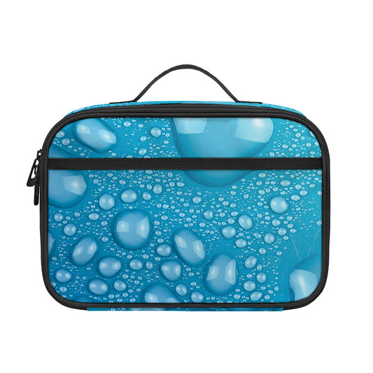 Water Drops Print Portable Lunch Bag