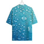 Water Drops Print Rayon Hawaiian Shirt
