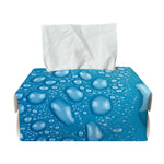 Water Drops Print Rectangle Tissue Box Cover