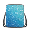 Water Drops Print Rectangular Crossbody Bag