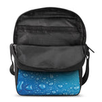 Water Drops Print Rectangular Crossbody Bag