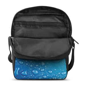 Water Drops Print Rectangular Crossbody Bag