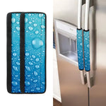 Water Drops Print Refrigerator Handle Covers