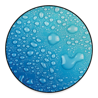 Water Drops Print Round Floor Mat