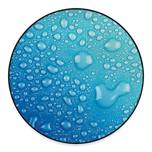 Water Drops Print Round Floor Mat