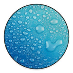 Water Drops Print Round Floor Mat
