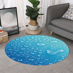 Water Drops Print Round Rug