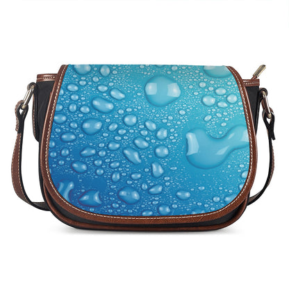Water Drops Print Saddle Bag