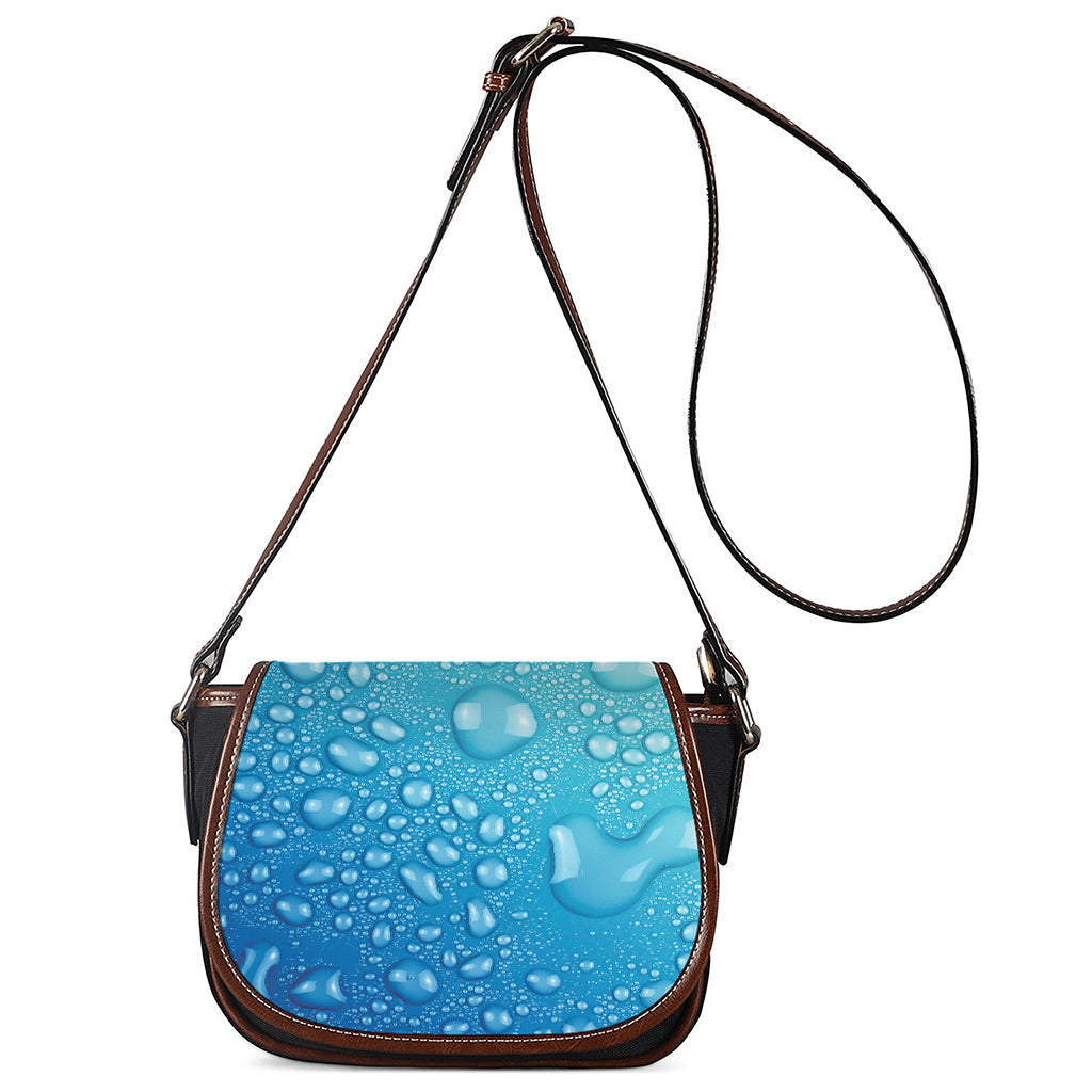 Water Drops Print Saddle Bag