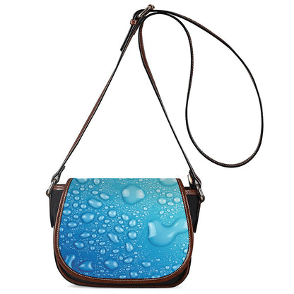Water Drops Print Saddle Bag