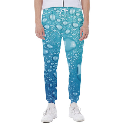 Water Drops Print Scuba Joggers