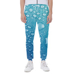 Water Drops Print Scuba Joggers