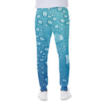 Water Drops Print Scuba Joggers
