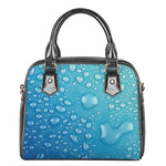 Water Drops Print Shoulder Handbag
