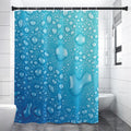 Water Drops Print Shower Curtain
