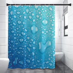 Water Drops Print Shower Curtain