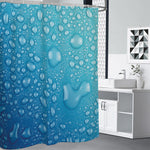 Water Drops Print Shower Curtain