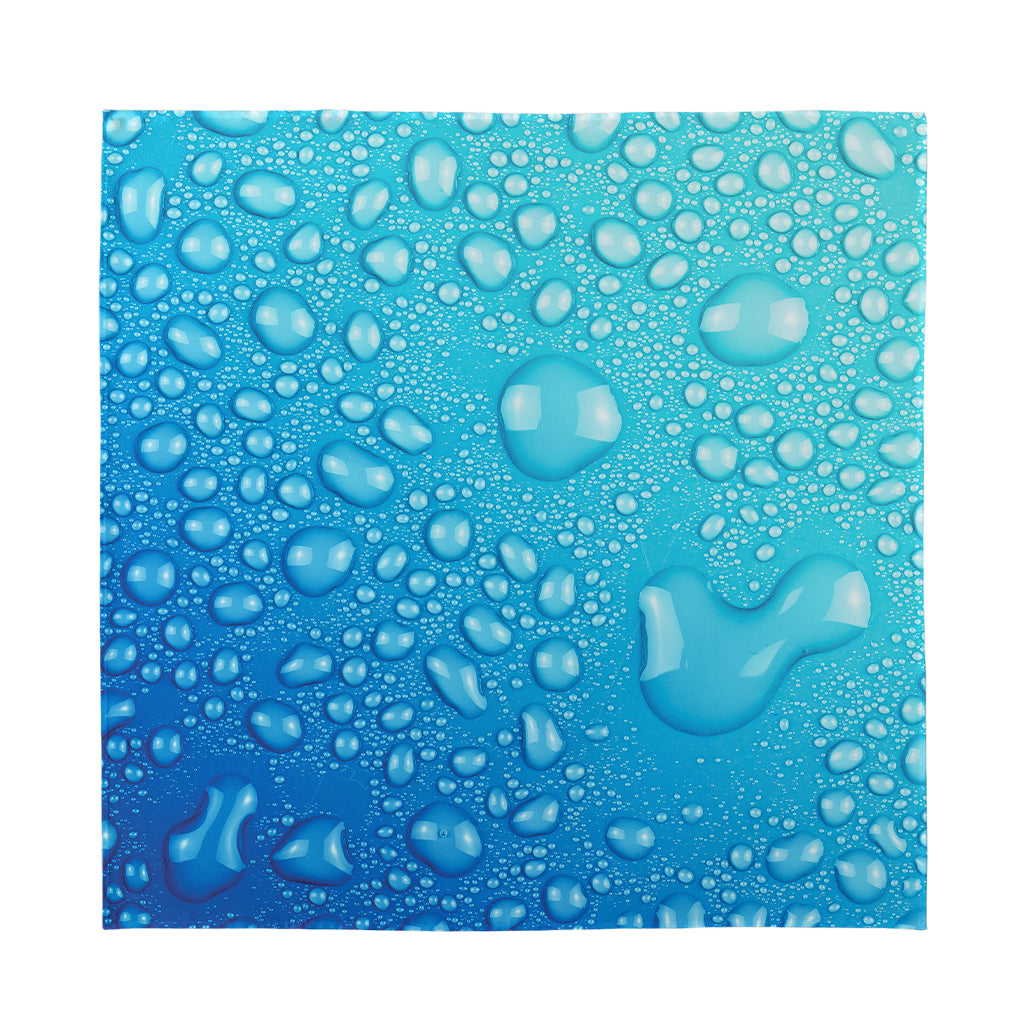 Water Drops Print Silk Bandana